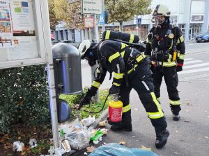 B1 - Feuer/Rauch Müllbehälter
