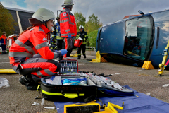 Hauptübung der Feuerwehr Asperg - Schwerer Unfall vor dem Gymnasium