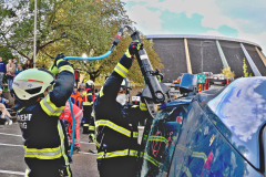 Hauptübung der Feuerwehr Asperg - Schwerer Unfall vor dem Gymnasium